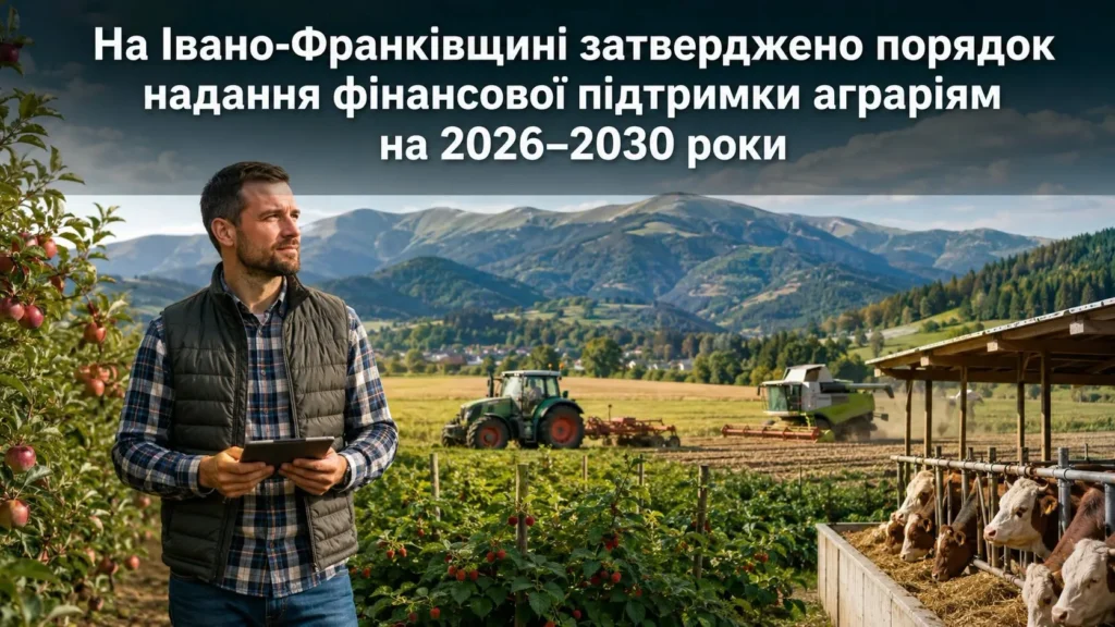На Івано-Франківщині затвердили підтримку аграріїв до 2030